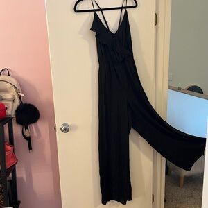 Victorias Secret Satin Black Jumpsuit